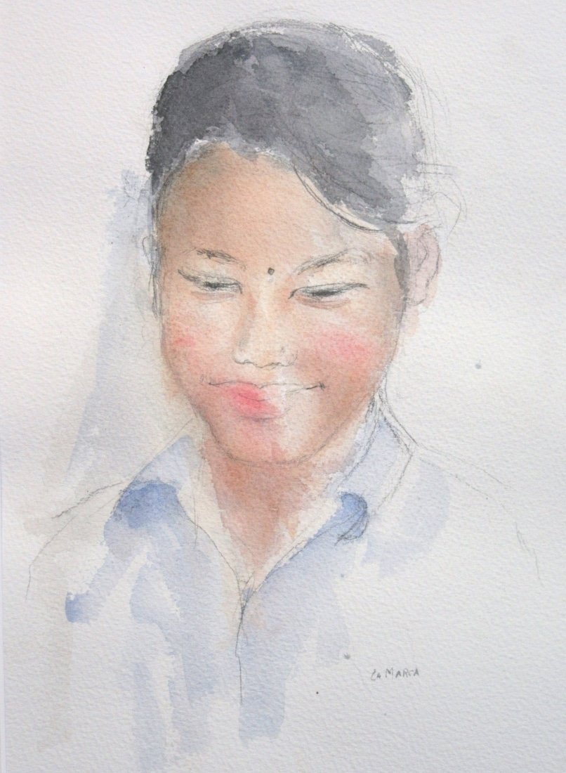 Giovane studentessa di Nuwakot