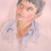 Aquarelle solidaire — Portrait écolier, Népal