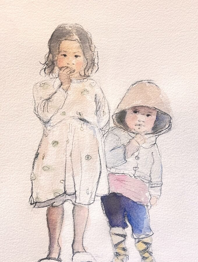Fillette et garçonnet