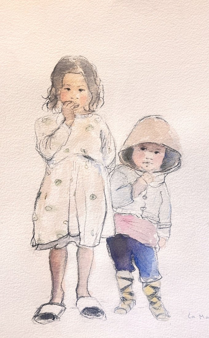 Fillette et garçonnet