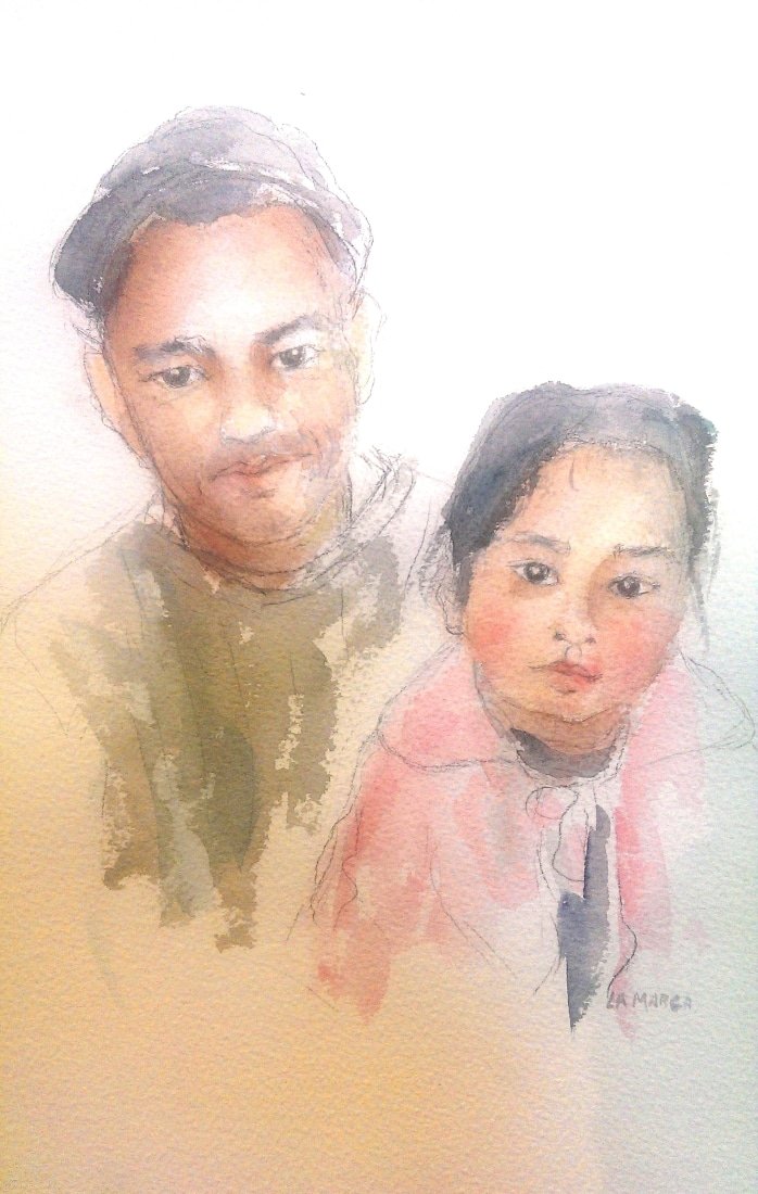 Père et fillette