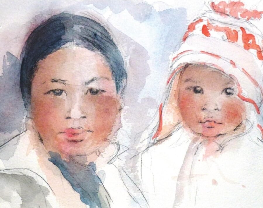 Mère avec jeune enfant
